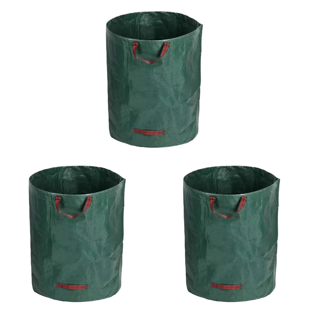 

Foldable Garden Waste Bag Reusable Leaf Grass Container for Lawn Yard Pool(500L)