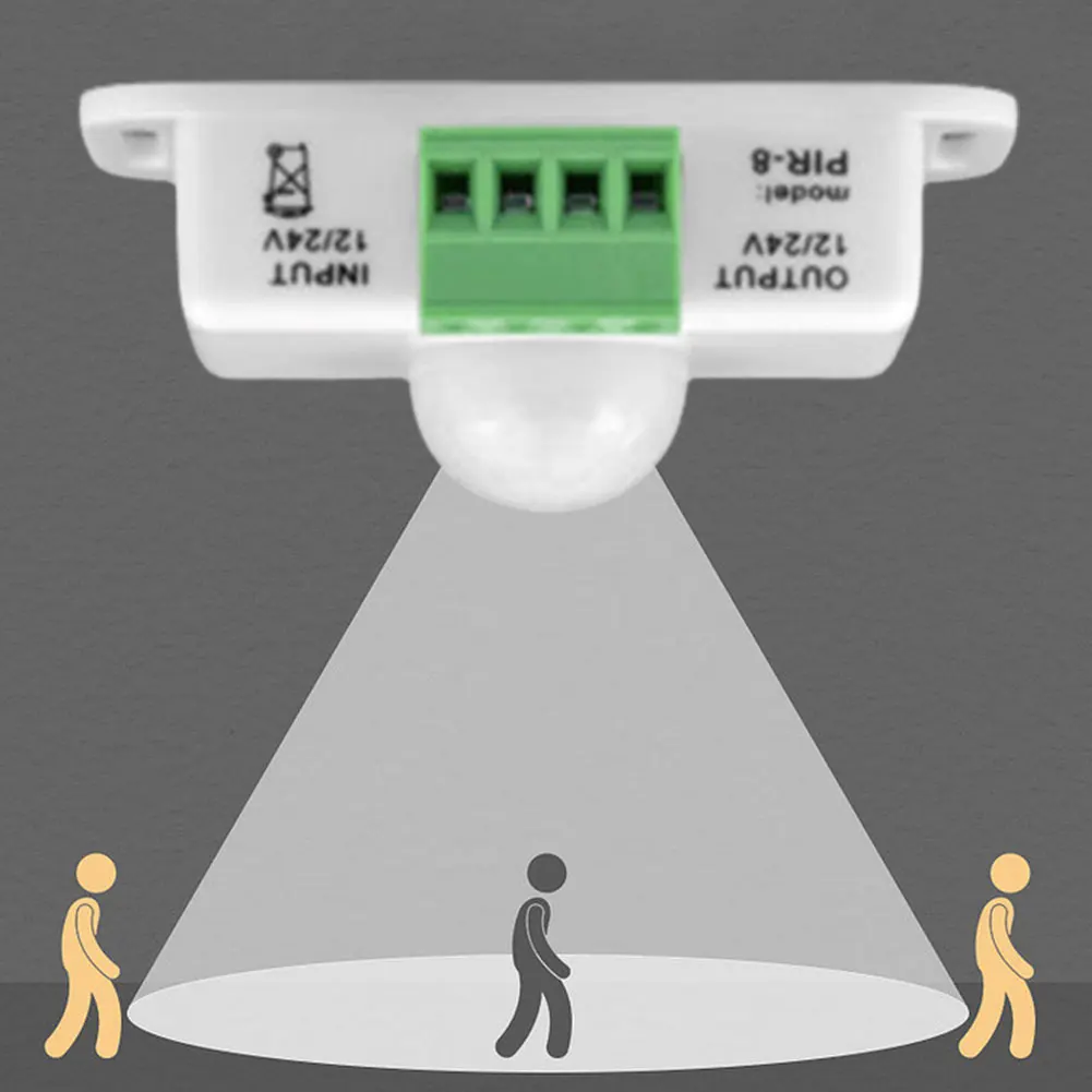 Автоматический Регулируемый ИК-датчик движения, 12 В, 24 В, 8 А