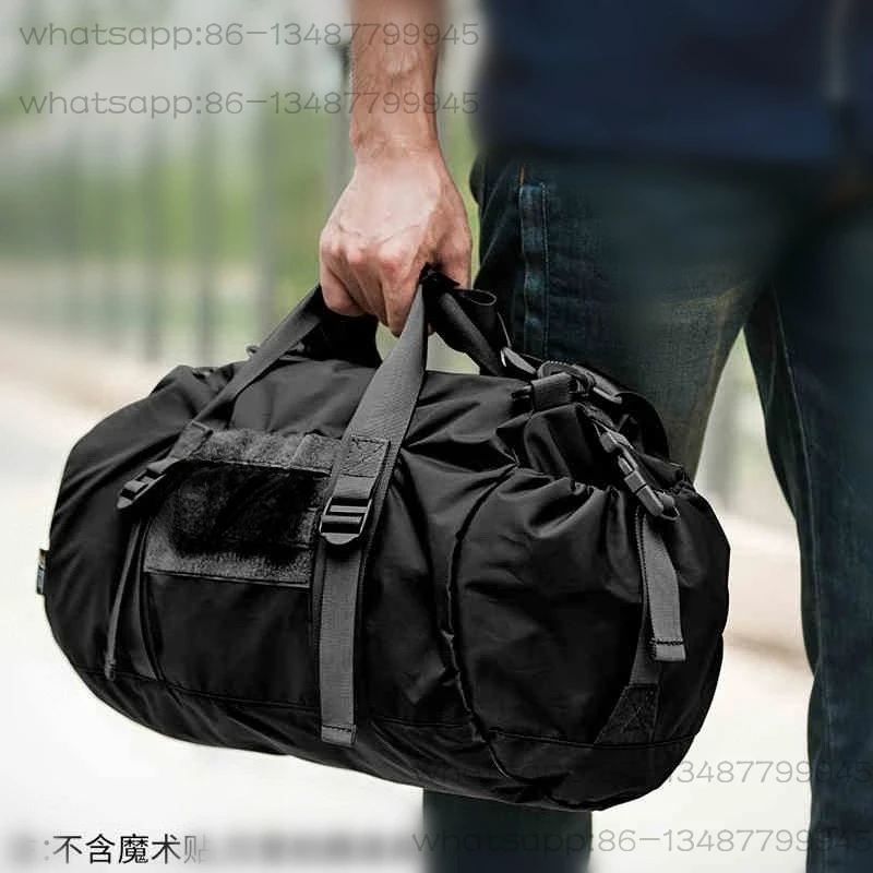 

Fitness Bucket Bag, Tube Bag, Shoulder Crossbody Handbag, Tactical Foldable Large-capacity Casual Bag