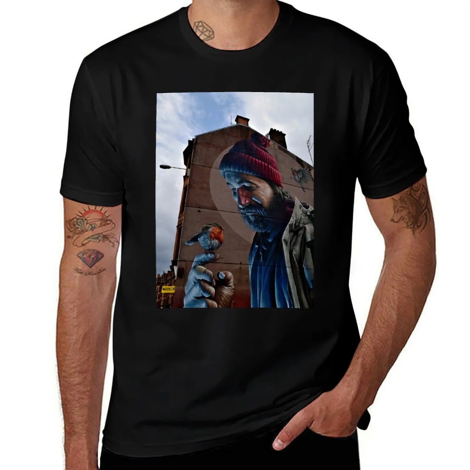 

Glasgow Scotland St Mungo Street Art Terrace House T-Shirt essential t shirt t shirts for man graphic vintage T-Shirt