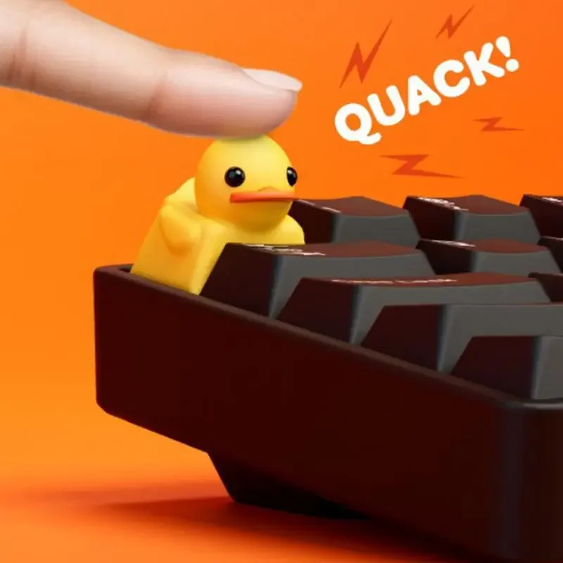 Eco Friendly 3D Printed Duck Keycaps Cute Cartoon For Mechanical Keyboard Game Accessories Desktop Decor Gamer Gift