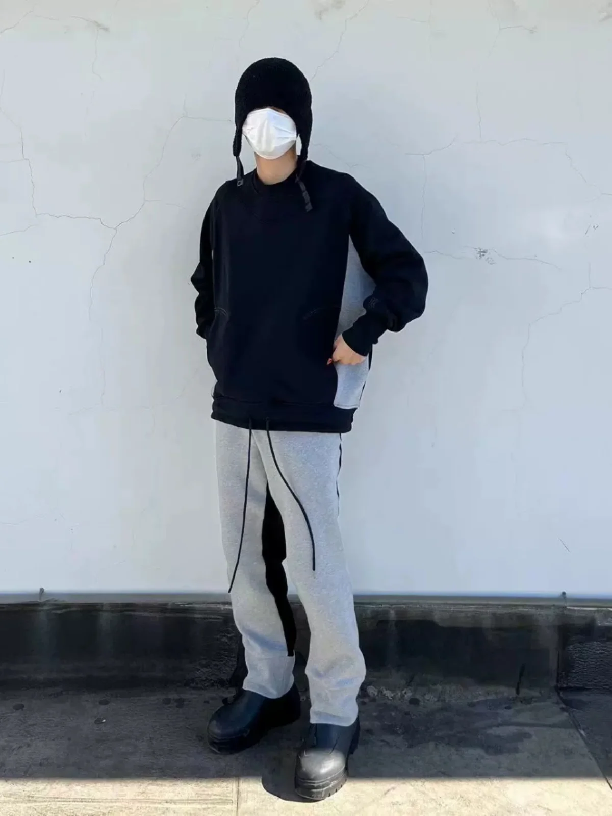 

KIKO Capsule Collection Long Sve round Ne Sweatirt And Pants Color Blo Casual High End Set for Autumn And Winter