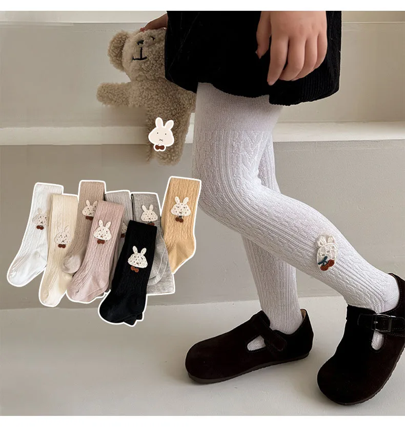 Cute Rabbit Girls Tights Warm Cotton Baby Pantyhose Soft Twists Girls Pantyhose Kids Children Tights Stockings 0-10Years