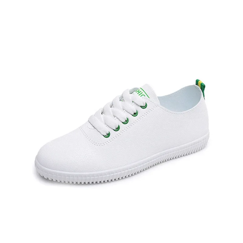 Comemore Summer Spring Woman White Casual Shoe Flats Breathable Women Leather Sneakers Ladies Trainers Women\'s Vulcanized Shoes