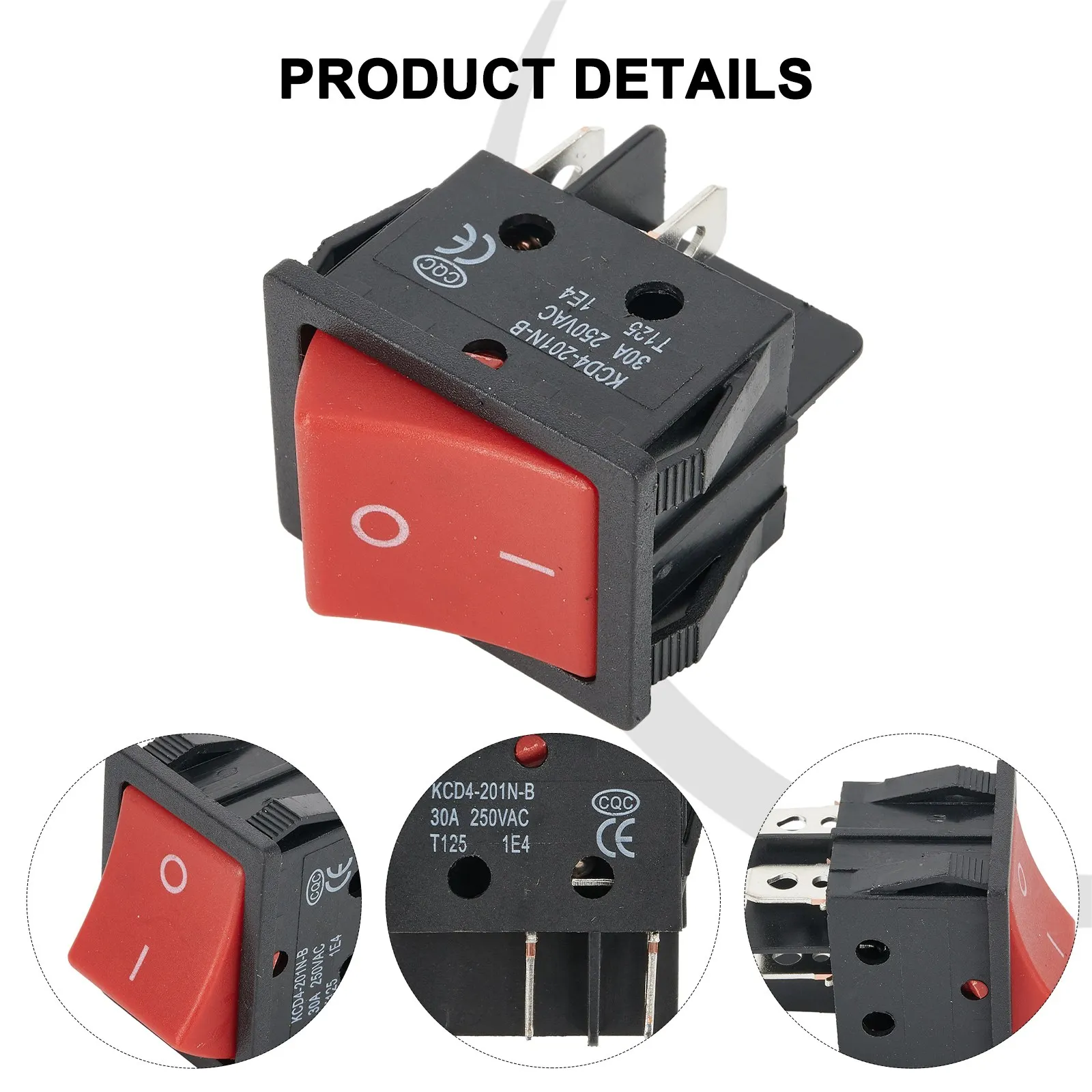 

1PC Welding Machine Power Switch 30A 250VAC Electric Heater Switch 4Pin IP65 Insulated Shell 29*22mm Tool Parts