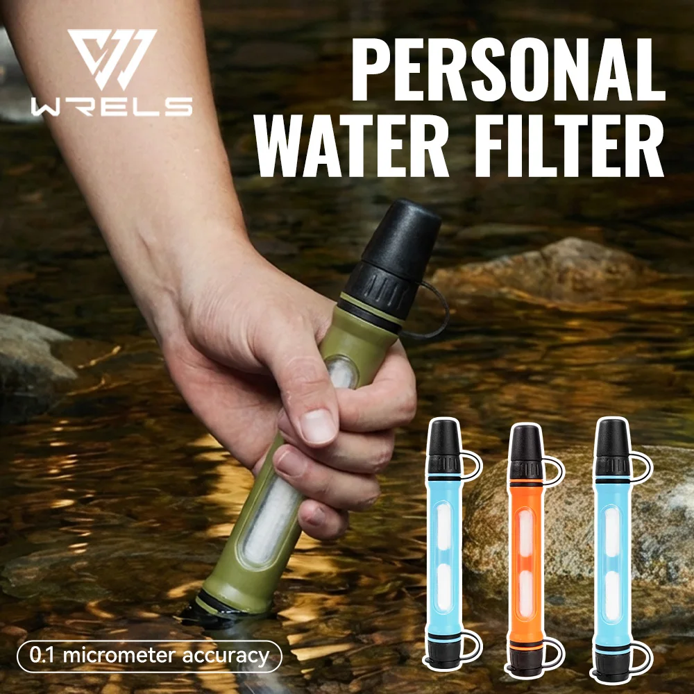 WRELS Camping Emergency Water Filter Outdoor Life Emergency Filtration Direct Drinking individual Water Purifier Steriliza