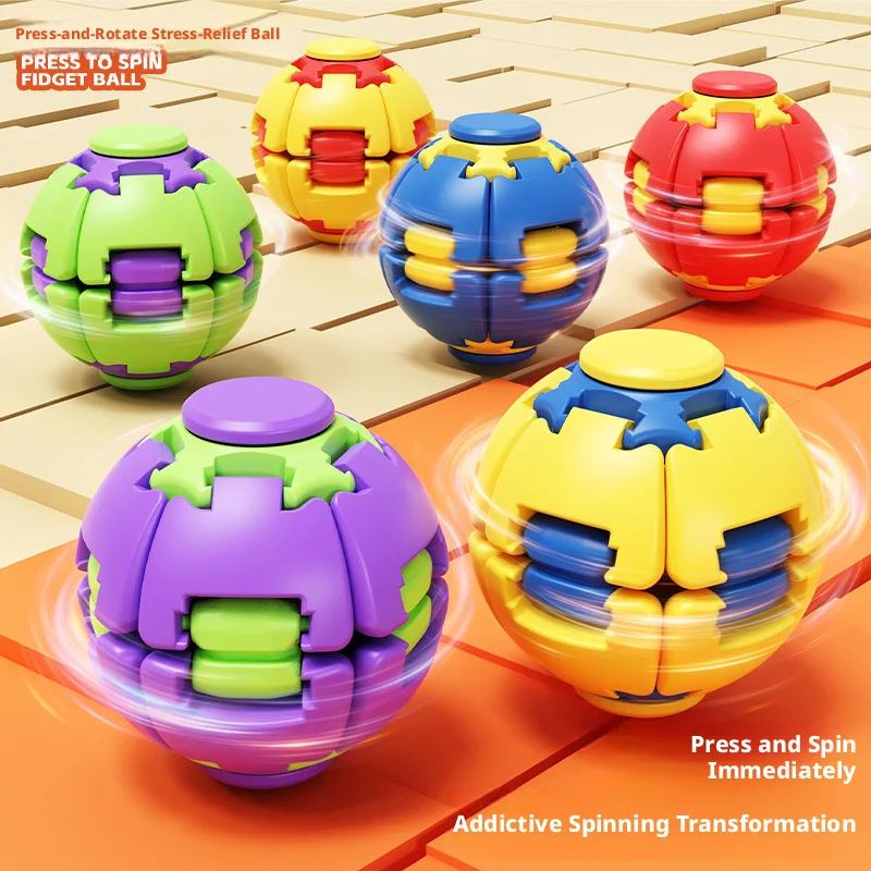 Hot 3D Gear Ball Fidget Toy Spiral Stress Relief Sensory Toy For Kids Adults Christmas Birthday Party Gifts Anxiety Relief Toys
