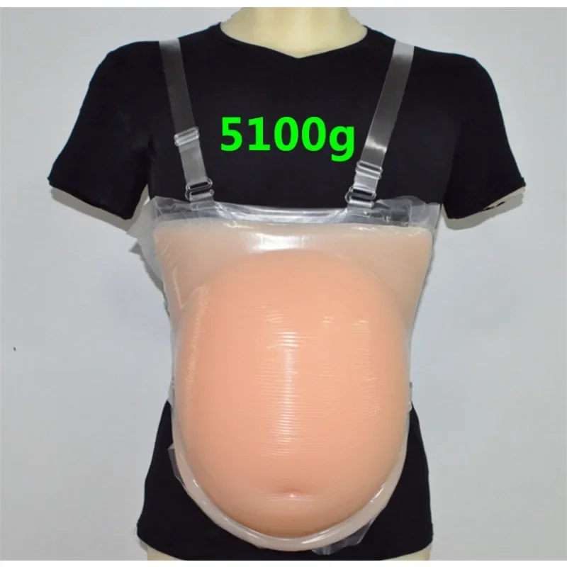 Silicone False Belly 5100g Meat Colored Fake Pregnant Woman Twin Cross Dressing Performance Props