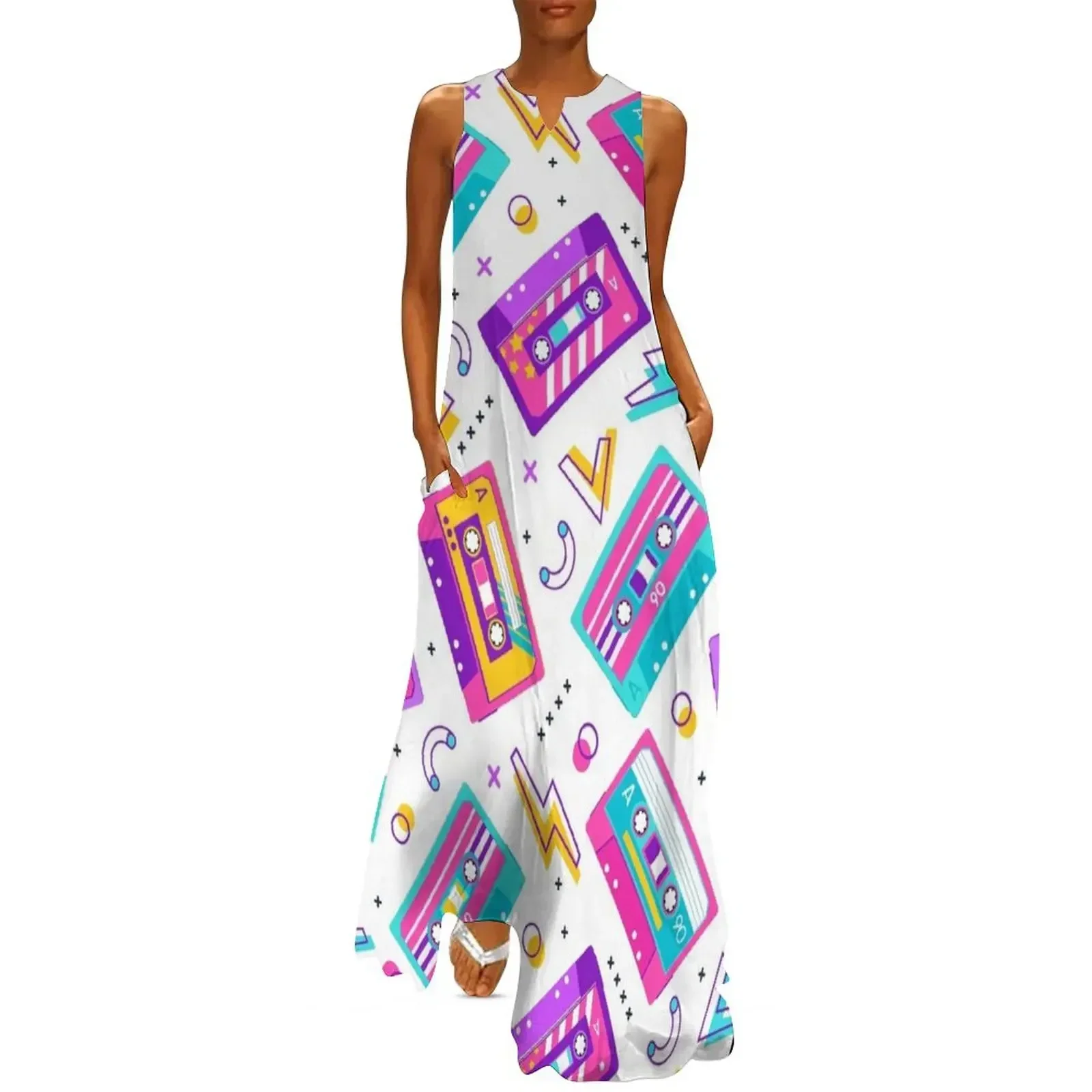 

I Listen to Cassette Singles Long Dress dresses for prom summer clothes dress summer summer clothes for women Dress
