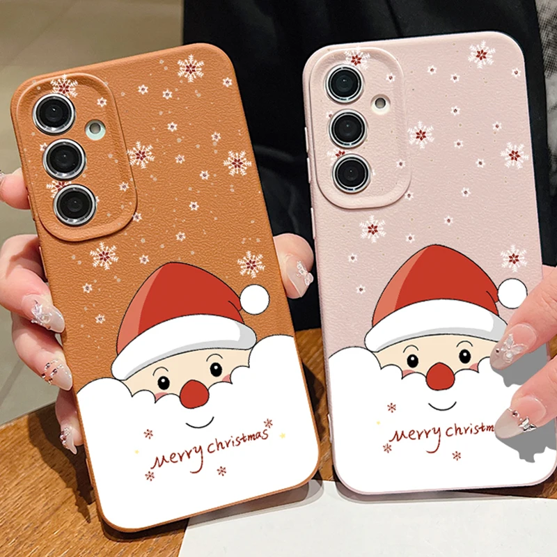 

Рождественский чехол для телефона Samsung Galaxy S25 Edge S24 FE S23 S22 S21 Ultra A17 A56 A55 A35 A54 A36 A15 A16 5G Мягкий силиконовый чехол