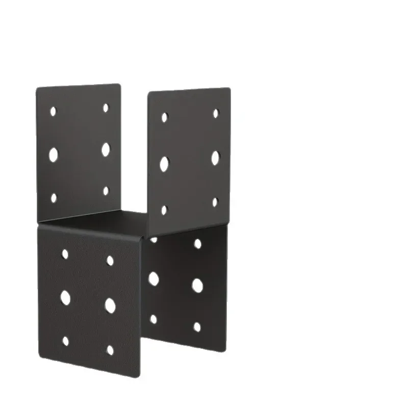 

No. 14 Steel Heavy Duty Column Cap Bracket for 4x4 Wooden Columns - Black Outdoor Deck