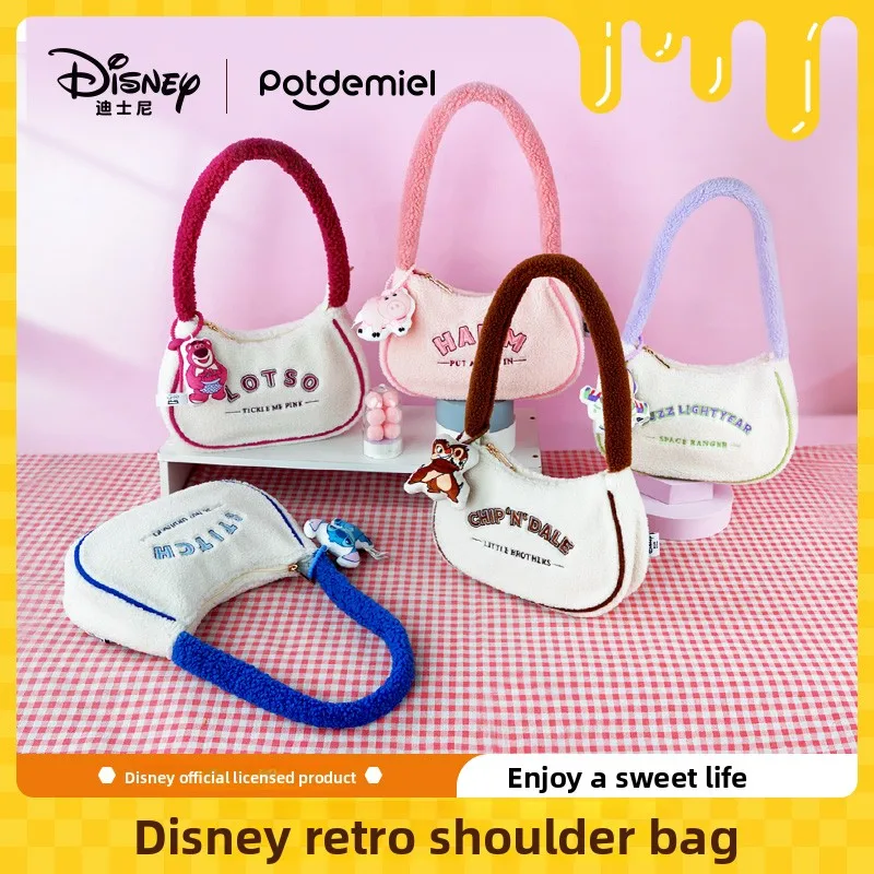 

Коллекция милых сумок подмышки Disney - плюшевая сумочка Lotso Stitch Ham Pig Chip N Dale Buzz, модная кукла-компаньон BJD, подарок для нее