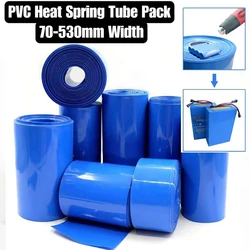 1 metre PVC 18650 pil paketleri kablo kılıfı çok boyutu ısı Shrink tüp mavi Shrink yalıtımlı Shrink boru üretim için