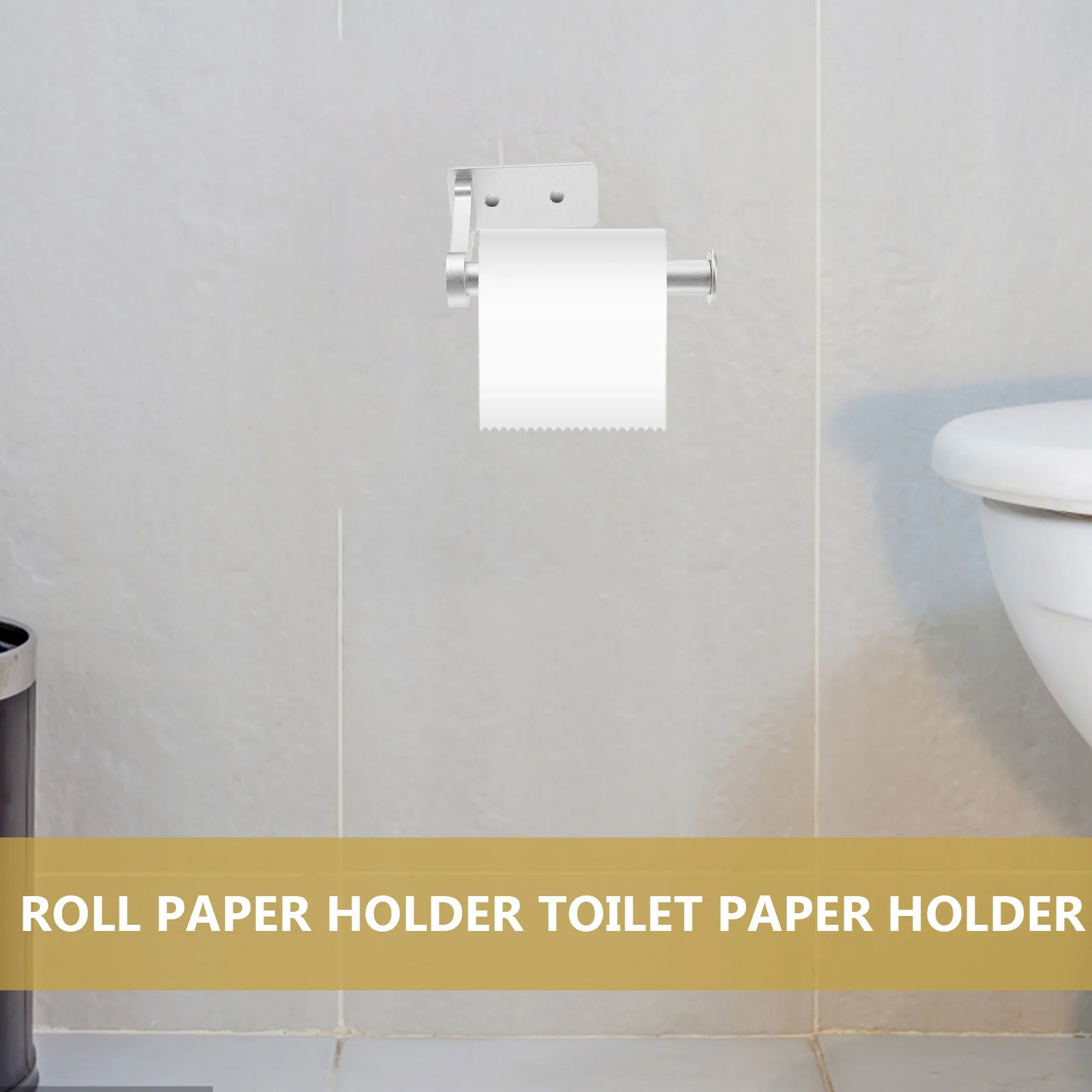 

Toilet Paper Organizer Wall-Mounted Aluminum Alloy Tissue Rack Smooth Edges Elegant Design Kitchen Bathroom Use