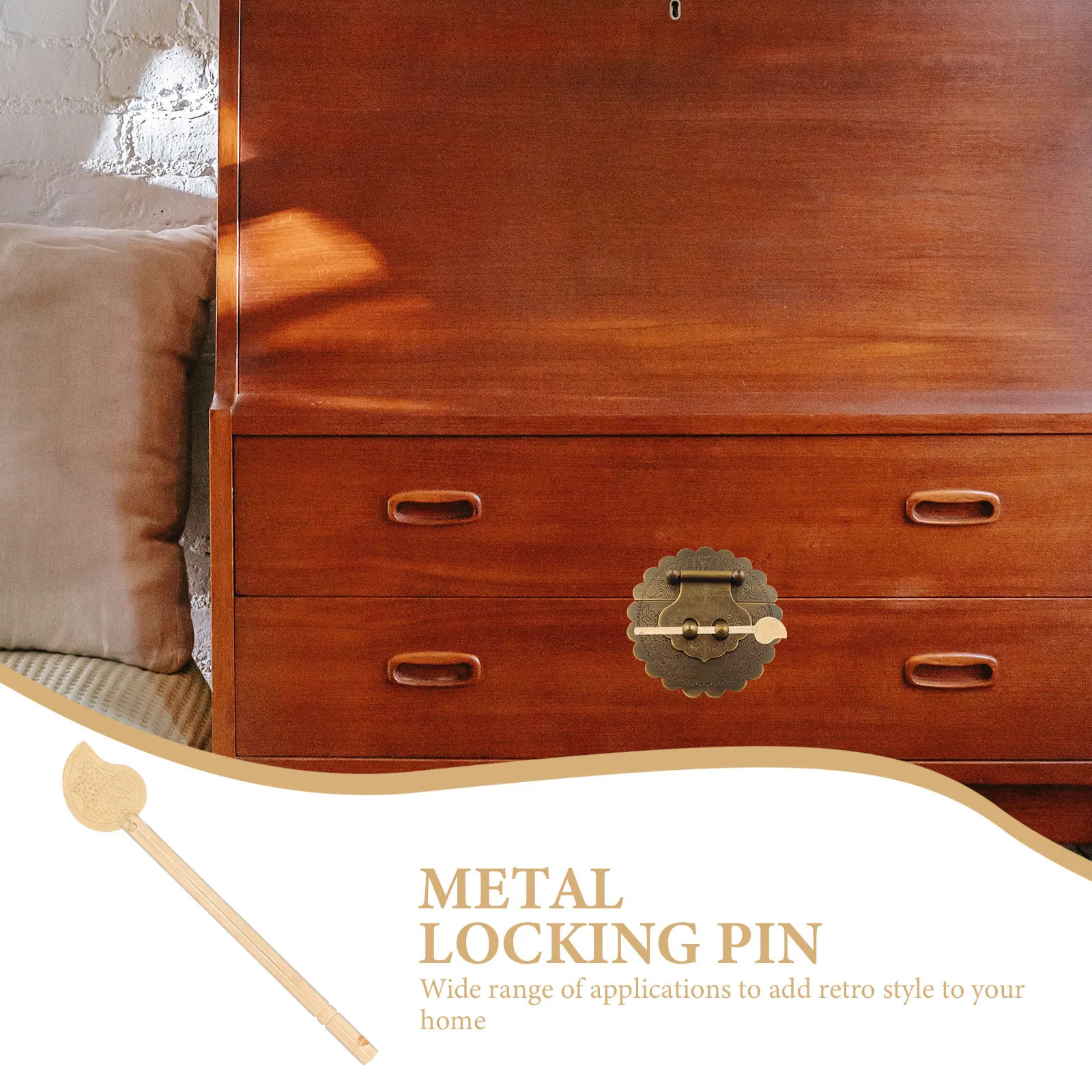 

2Pcs Creative Leaf Design Bronze Lock Bolt Cabinet Latch Unique Barrel Bolt for Furniture Doors Locking Pin Cabinet Door Latch