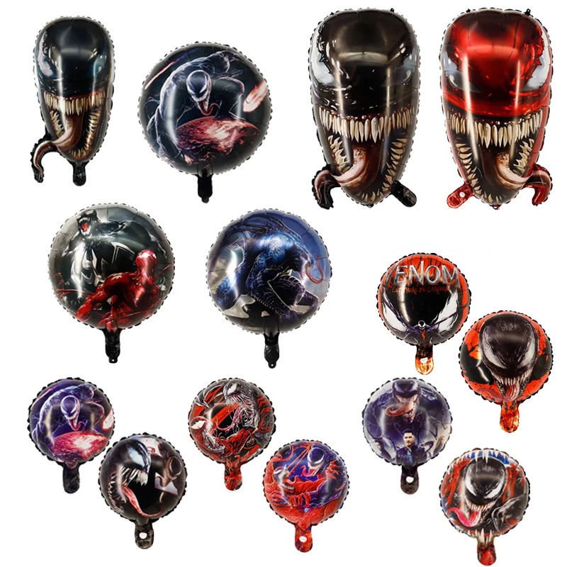 1pcs Venom Balloons Halloween 18 Inch Balloons Superhero Theme Party Supplies Kids Birthday Decoration Aluminum Film Balloons