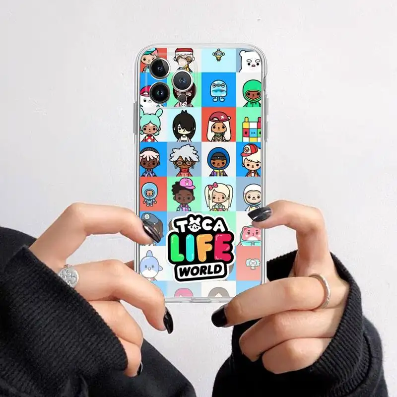 Toca Boca Toca Life World Phone Case For iPhone 14 13 12 11 Pro Max XS X XR SE 2020 6 7 8 Plus Mini Transparent Shell