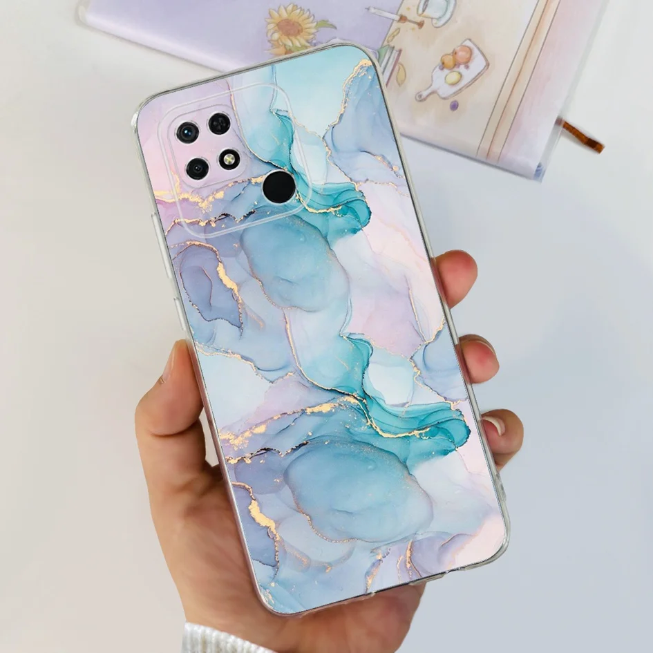 Per Xiaomi Redmi 10C custodia Redmi 10 Power Phone Cover Fashion Marble Silicone Clear TPU Soft Funda per Xiomi Redmi 10C 10 C Coque