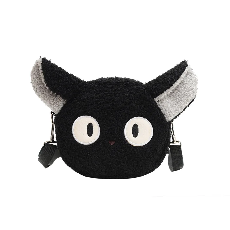 

Black Cute Bags Anime Shoulder Bags For Children Cat Cosplay Plush Small Messenger Bag Student Purse bolsos de mujer en oferta