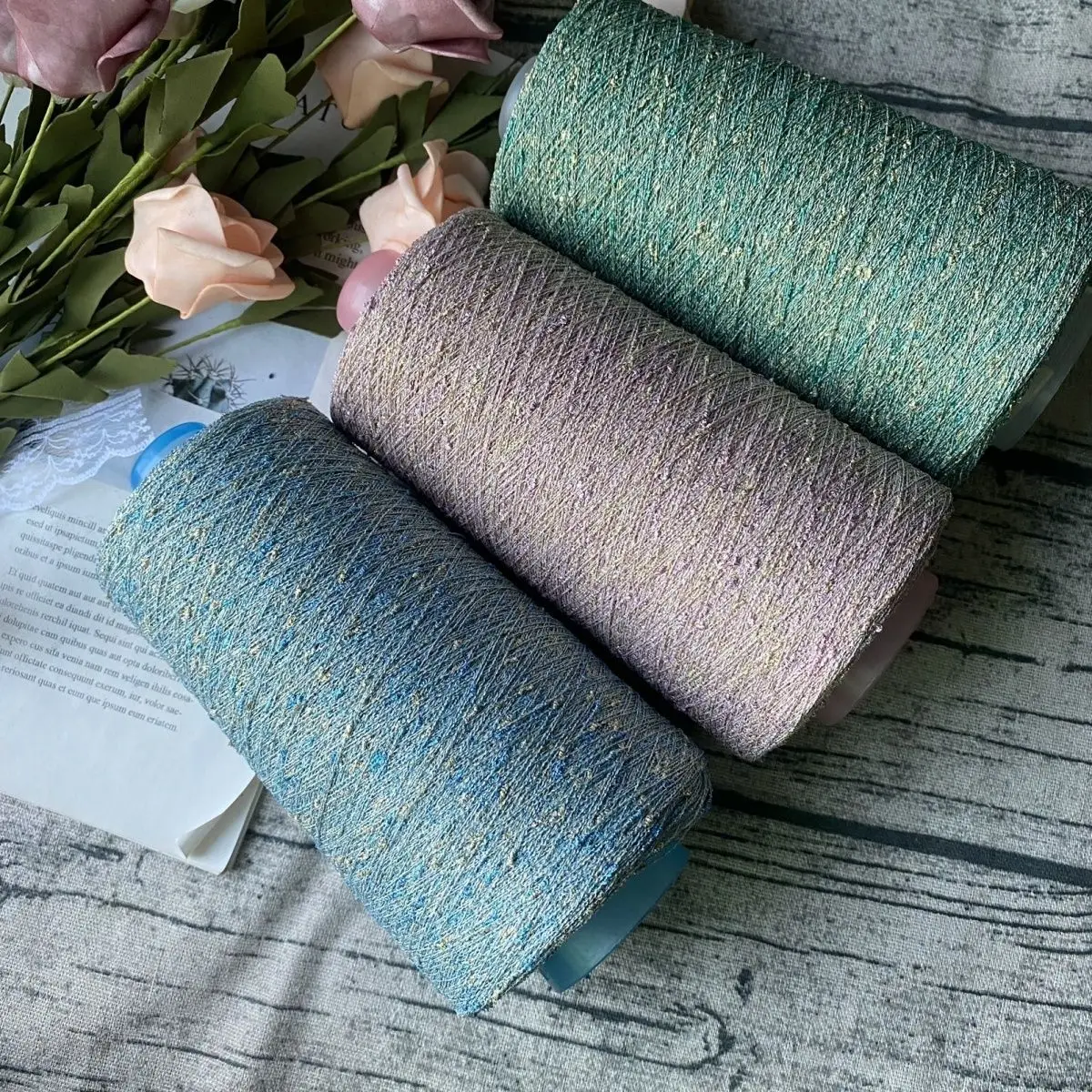 250g/Stück Spezielles Segmentgefärbtes Goldgarn Buntes Bohnengarn DIY Schal Pullover Schal Handgemachtes Garn Mischgarn