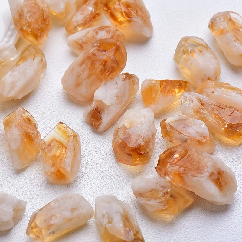5/10pcs Natural Brazilian Citrine Crystal Chips Bulk, for Aromatherapy Diffuser, DIY Jewelry & Mineral Specimen Decoration view 2