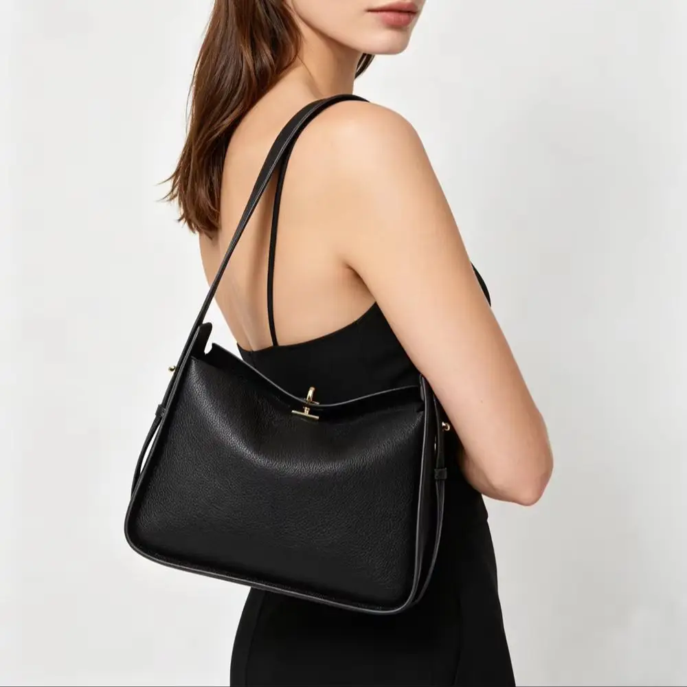Women Genuine Grade Cow Leather Shoulder Crossbody Bucket Bags High Quality Female Luxury Designer Cowhide Matching Set Bag 2026