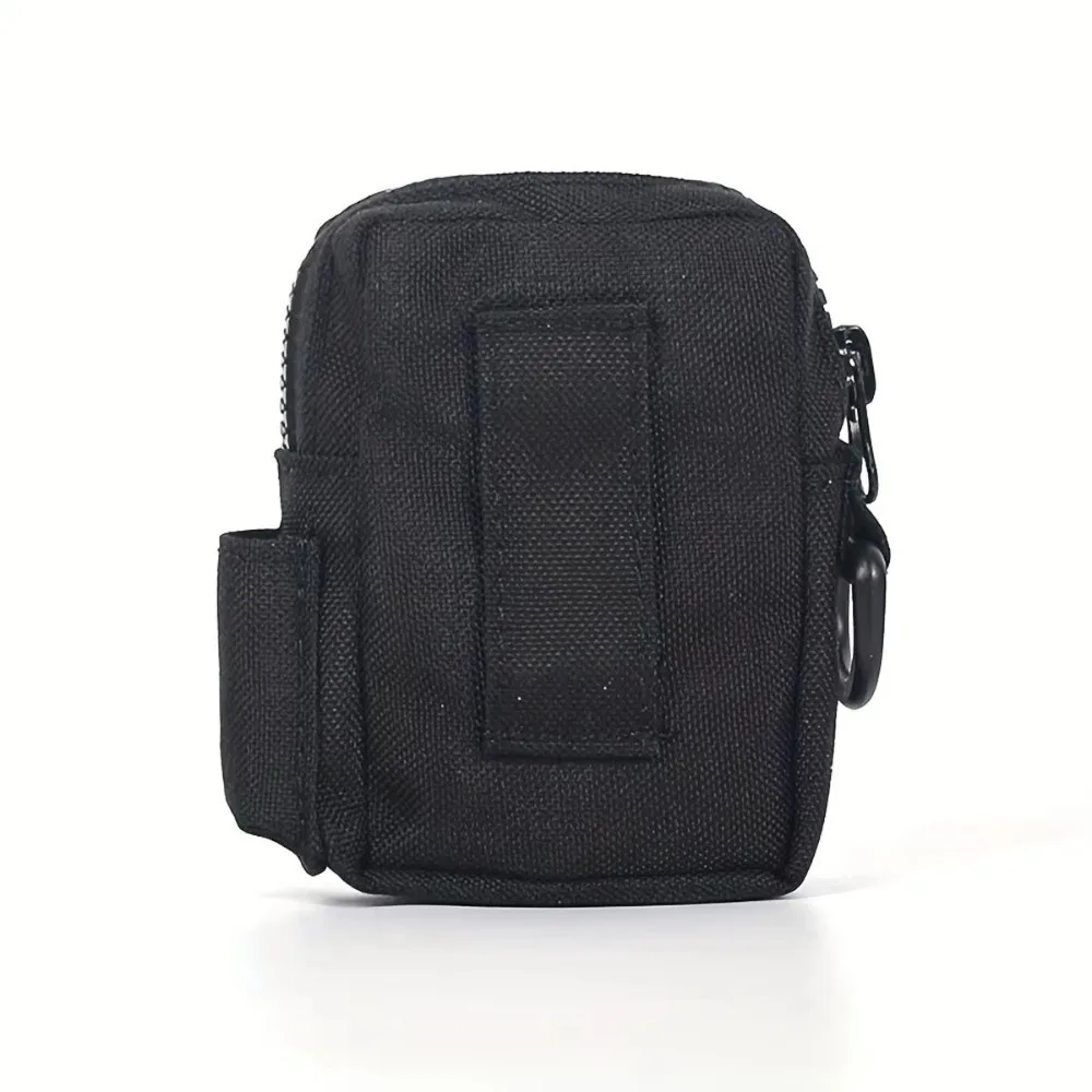 Lightweight Multi-Functional Waist Bag Multi-Pocket Durable Accessory Bag Solid Color Coin Purse Sports Events
