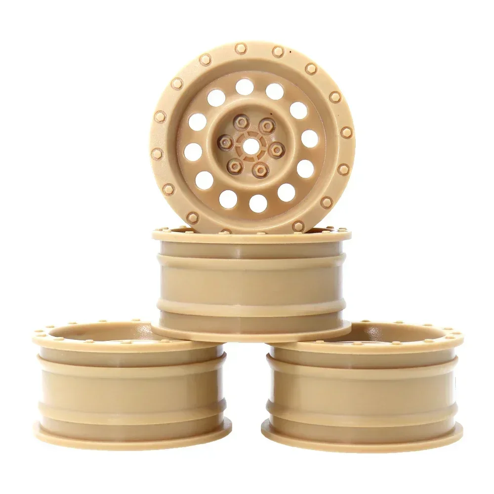 4 szt. plastikowych felg 1.9 cala do modeli RC Crawler 1/10 Axial SCX10 i SCX10 III AXI03007 90046 Tamiya CC01 D90 z piastami kół