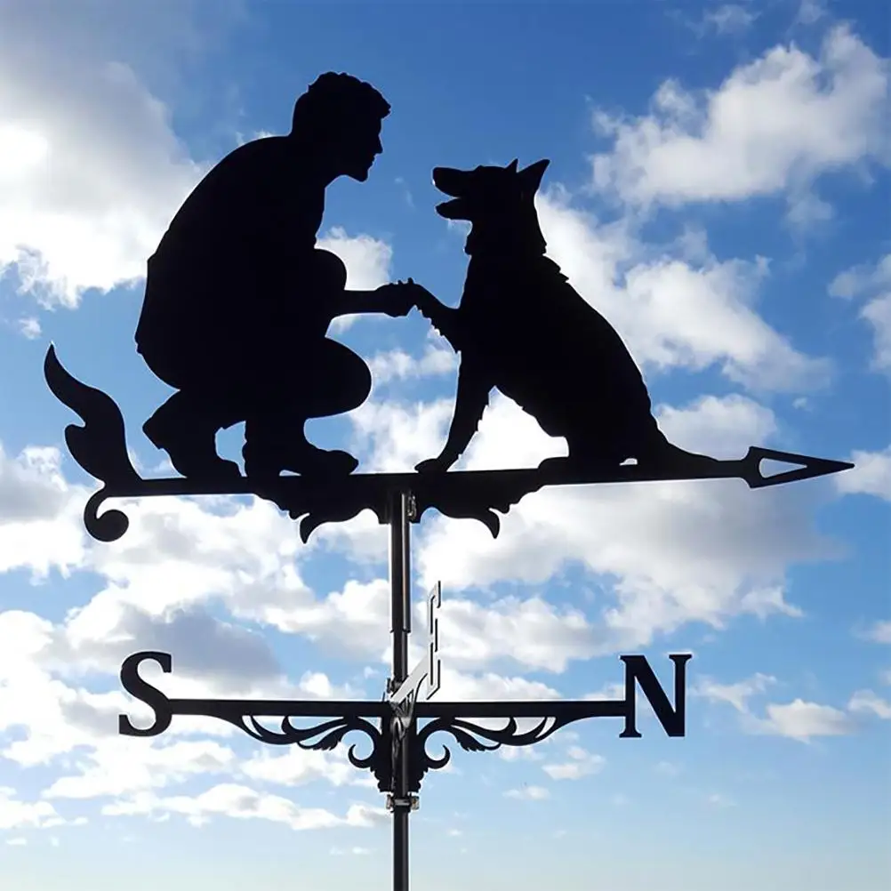 

Stainless Steel Weathervane Weather Vane Yard Garden Barn Ornament Collies Shed Kit Weather Vanes Roofs Dropshipping