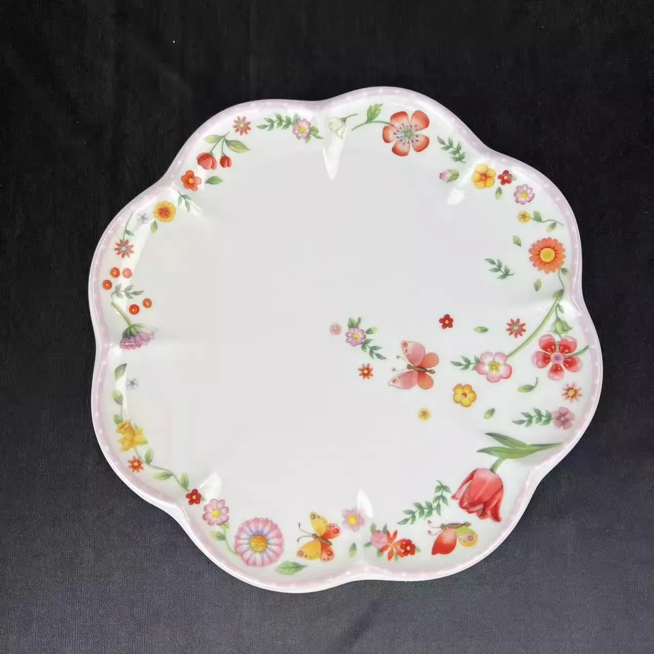 Hard Porcelain Tableware Easter Spring Awakening Series Tulip Plate Salad Plate Coffee Cup Saucer Vase Flat Plate 2