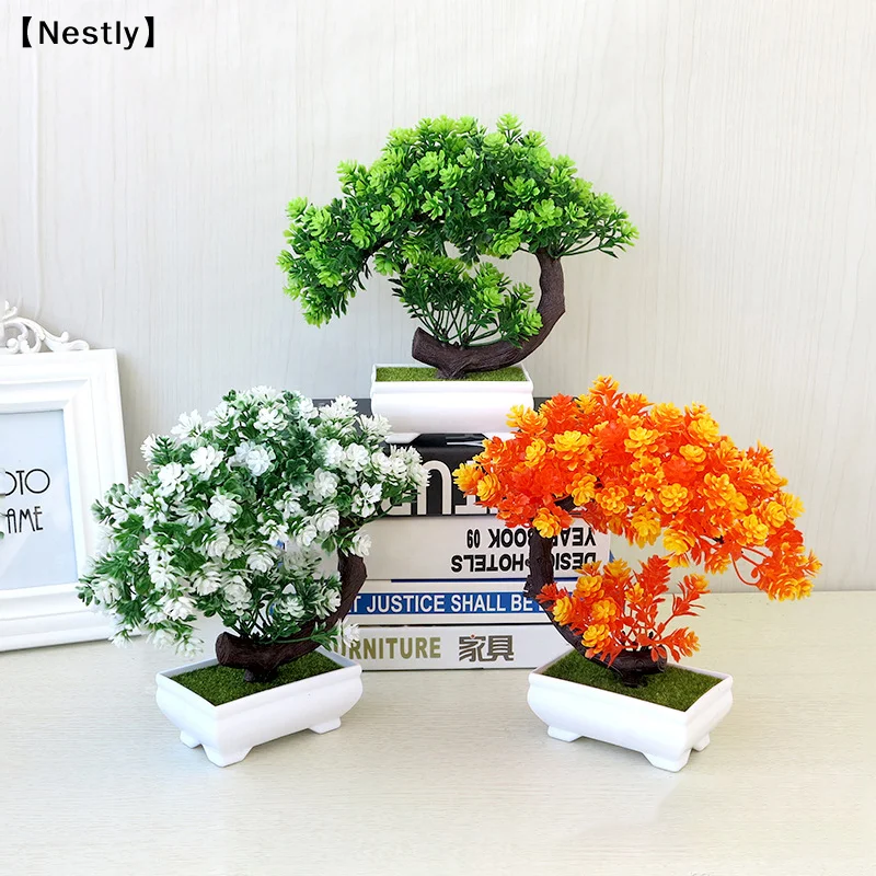 Plant Pot Small Desk - Bonsai Artificiale in Vaso, Pianta Finta