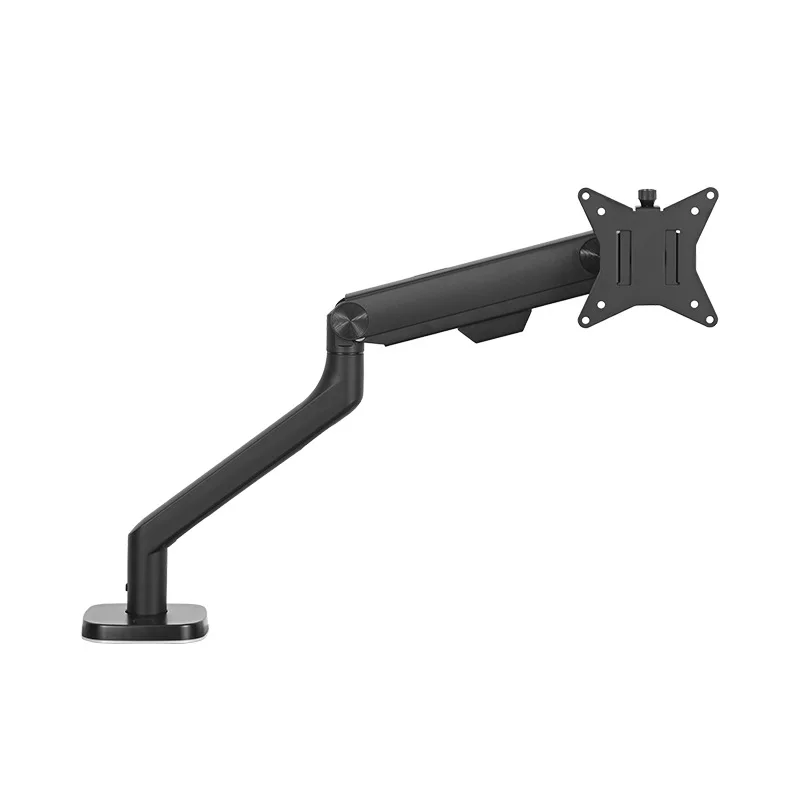 Single screen office computer monitor lifting and heightening aluminum alloy bracket
