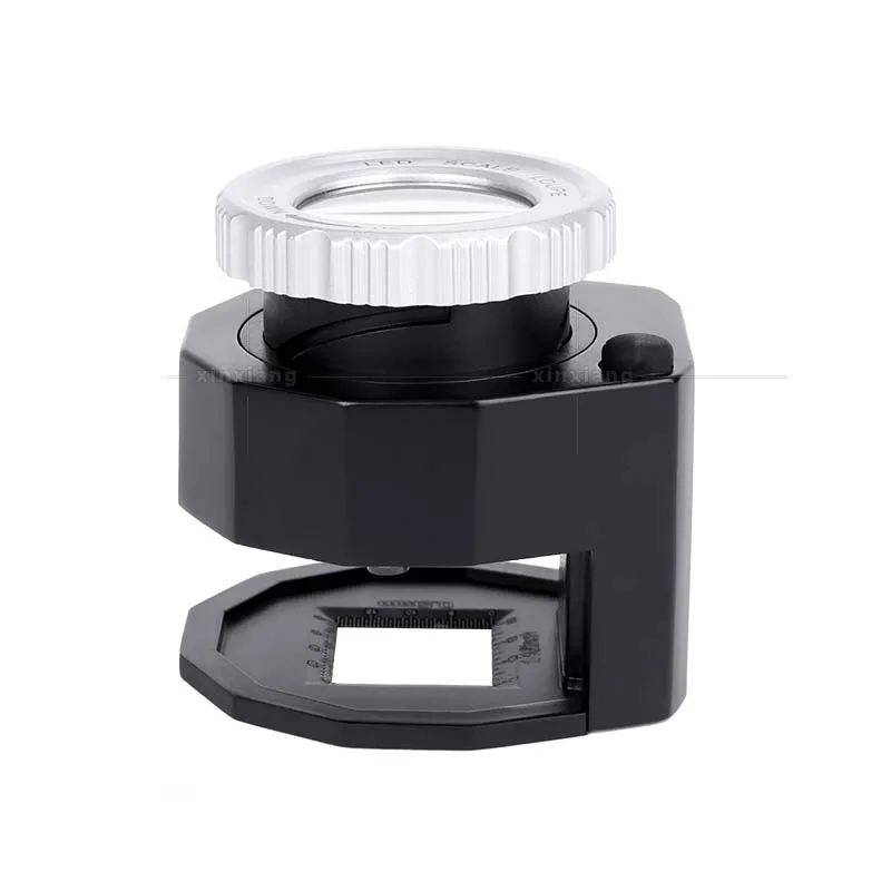 

30X LED Illuminated Adjustable Cylindrical Drawing Cloth Measuring Magnifier Magnifying Glass Lens with Lamp and Reading Scale