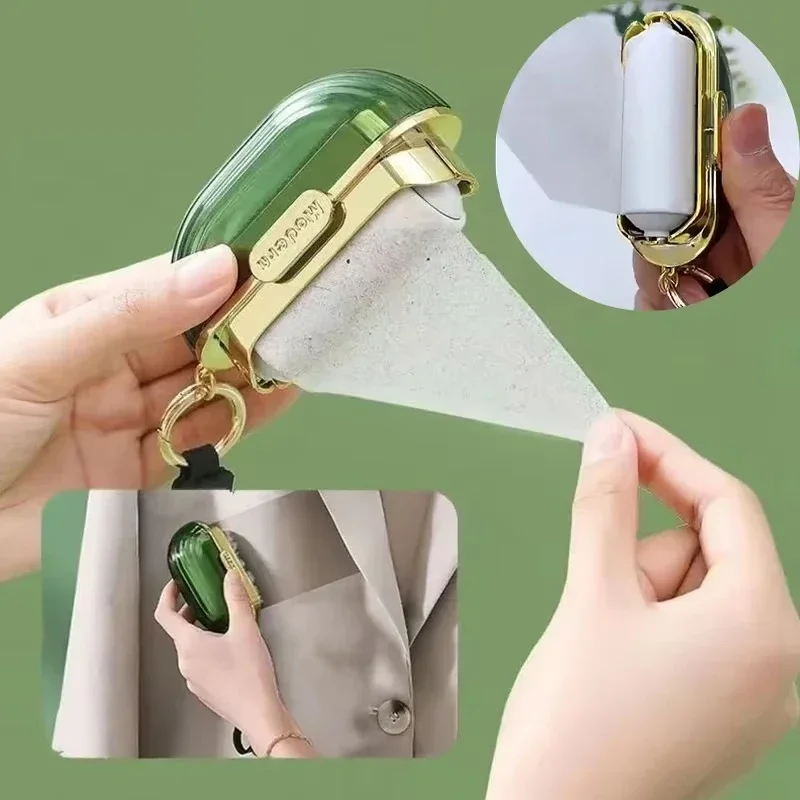 Portable Mini Lint Brush Roller Tearable Sticky Hair Dusting Remover for Travel Clothes Carpet Bed Pet Hair Cleaning Accessories