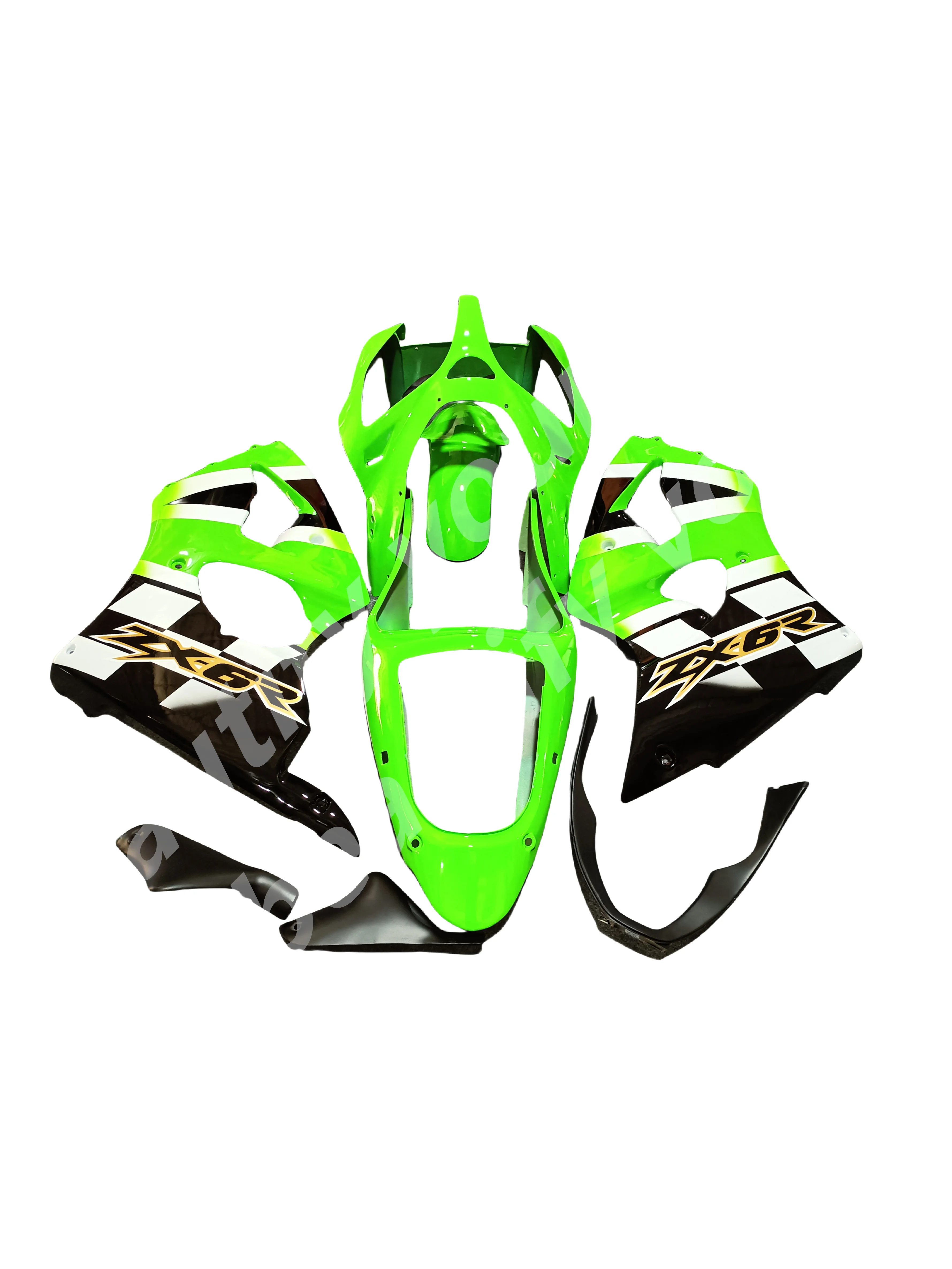 Fairing Ninja ZX-6r 2000 - 2002 green black Motorcycle Fairing Ninja ZX-6r 01 Abs Fairing for Kawasaki ZX6r 2001