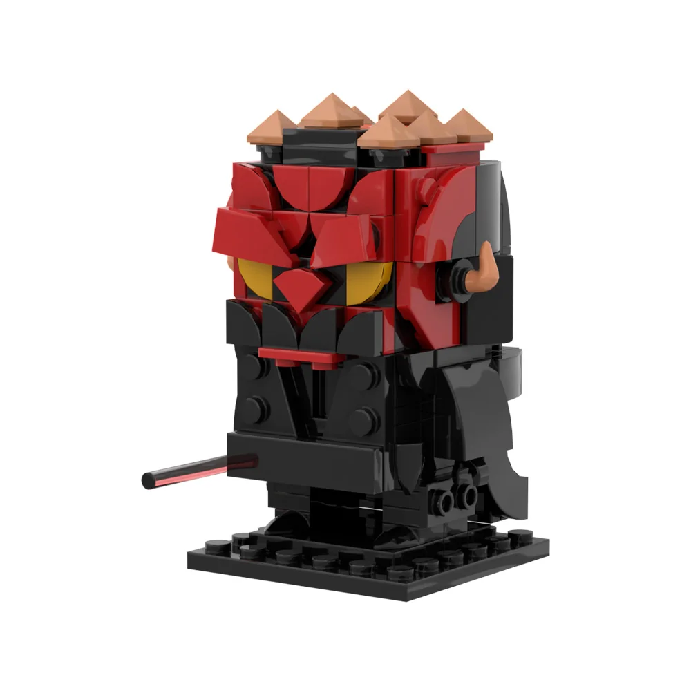 MOC Demon Darth Maul BrickHeadz Model Building Blocks Movie Figure Double-Edged Lightsaber Battle Action Figure Brick Toy Gift