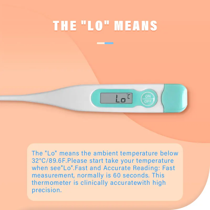 1PC Waterproof Thermometer Hartip Medical Type 10 Minutes Automatic Shut off Rectal Mouth Kid Underarm Electronic Thermometer