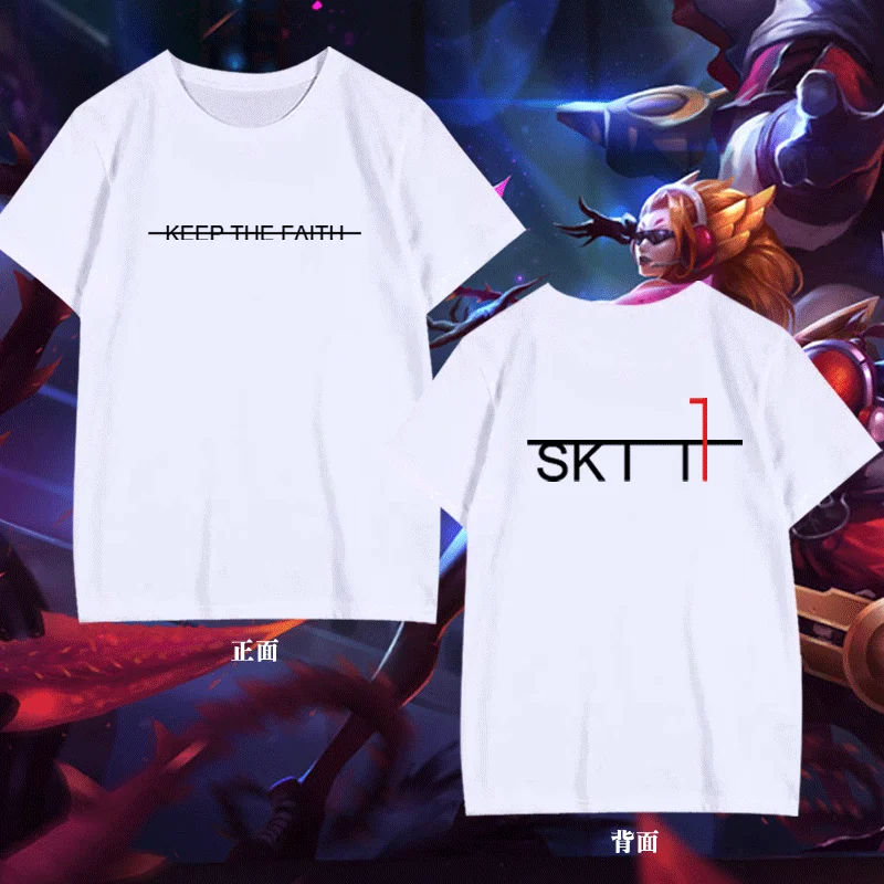 T1 faker clothes League of Legends team uniform summer new T-shirt printing loose casual pure cotton players with the same style