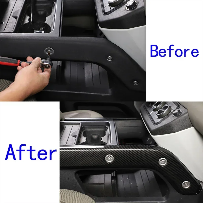 For 2020-2024 Land Rover Defender90 110 ABS car central control side trim strip sticker car interior decoration accessories