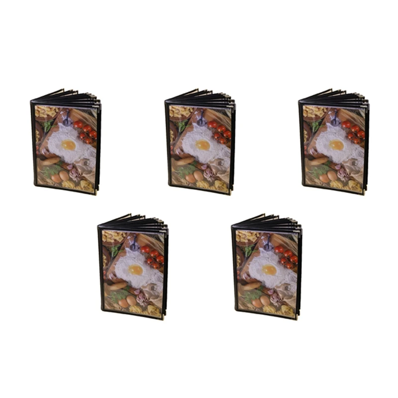 5X Transparent Restaurant Menu Covers For A4 Size Book Style Cafe Bar 10 Pages 20 View