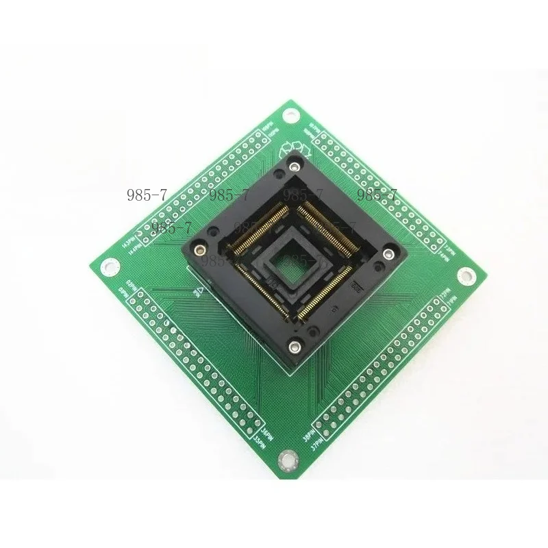 For Chip Programming Debug Burn-in: OTQ-144S-0.5-001 QFP144 LQFP144 Test Socket Adapter, 20x20mm 0.5mm Pitch