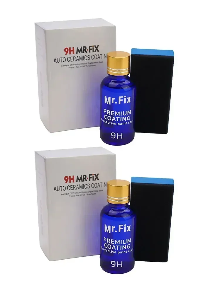 2PCS 9H Car Liquid Ceramic Coat Super Hydrophobic Glass Coating Set Polys Iloxane And Materials Ceramics For Cars
