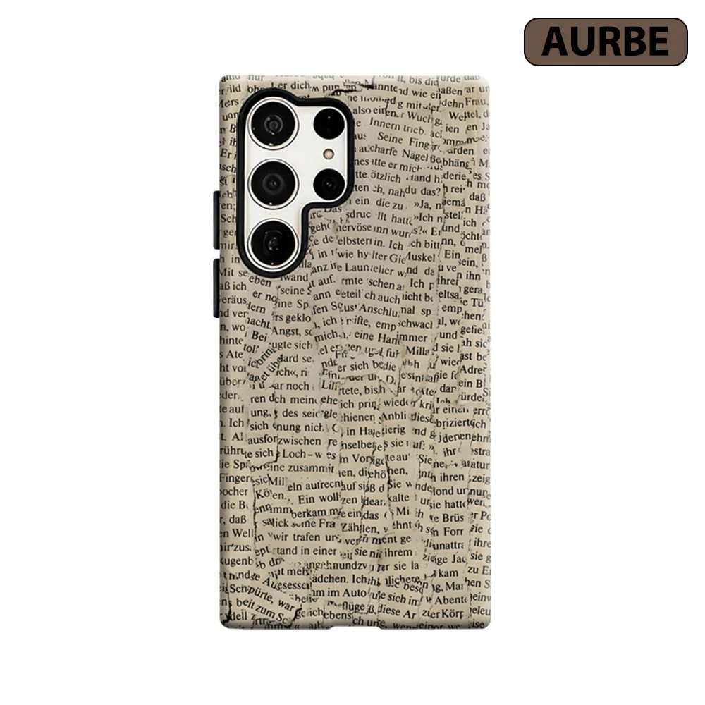 Torn Script Phone Case for Samsung Galaxy S26 S25 Ultra S24 S23 Ultra Plus Shockproof Double Layer Tough Back Cover