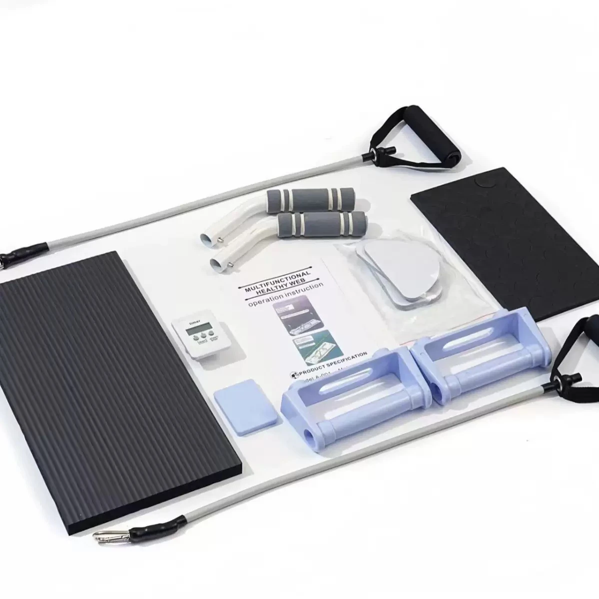 لوح تمارين البطن متعدد الوظائف، لوح لياقة بدنية للتمارين المنزلية، دعامة ارتدادية قابلة للتكديس، معدات لياقة بدنية، جهاز تدري...