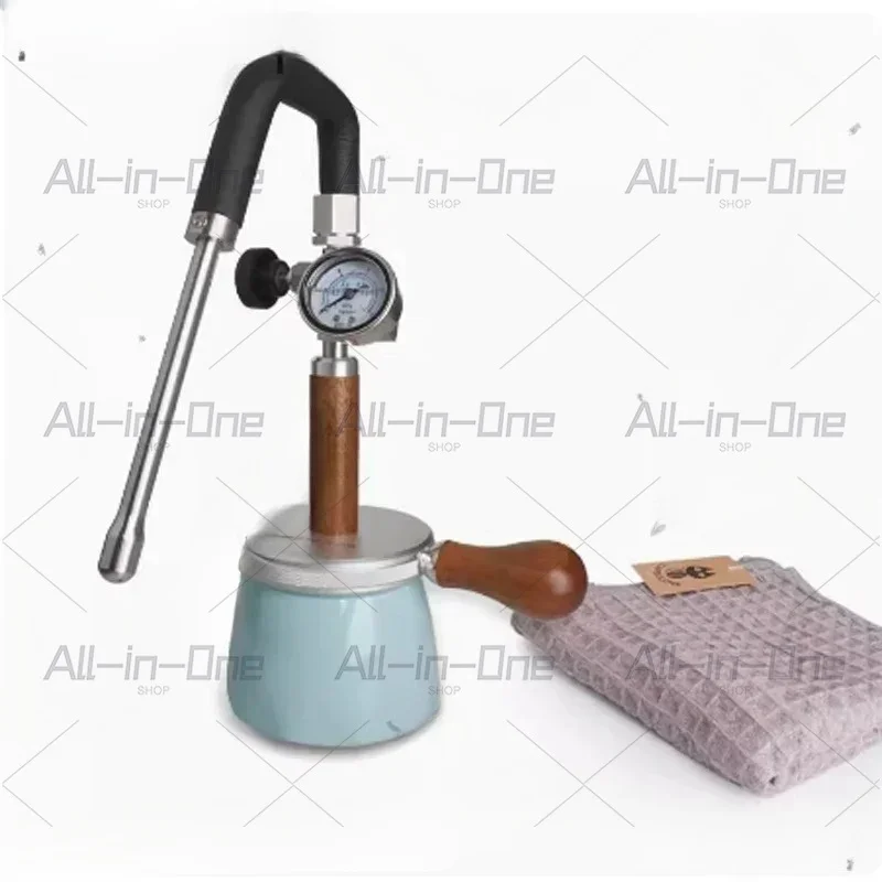 Steam Milk Frother Pneumatic 4 Bar Coffee Machine Wand for Cappuccino Latte Foam Maker Outdoor Travel Portable