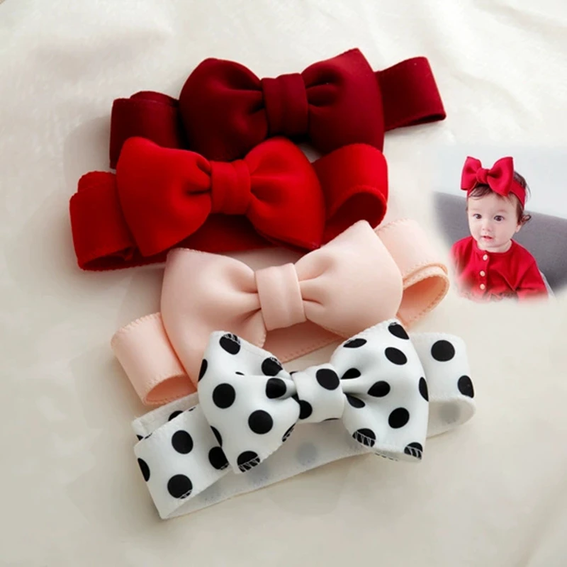 

Baby Headbands Girls Size Adjustable Turban for Children Bowknot Hair Bands Newborn Hairband Infants Christmas Hair Accessories