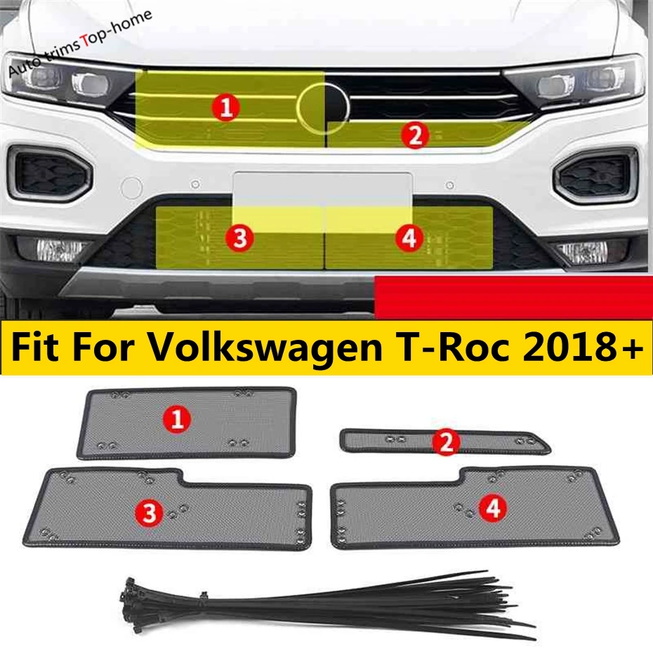 

Car Insect Screening Mesh Front Grille Insert Protector Net Cover Trim Fit For VW Volkswagen T-Roc 2018 - 2021 Accessories