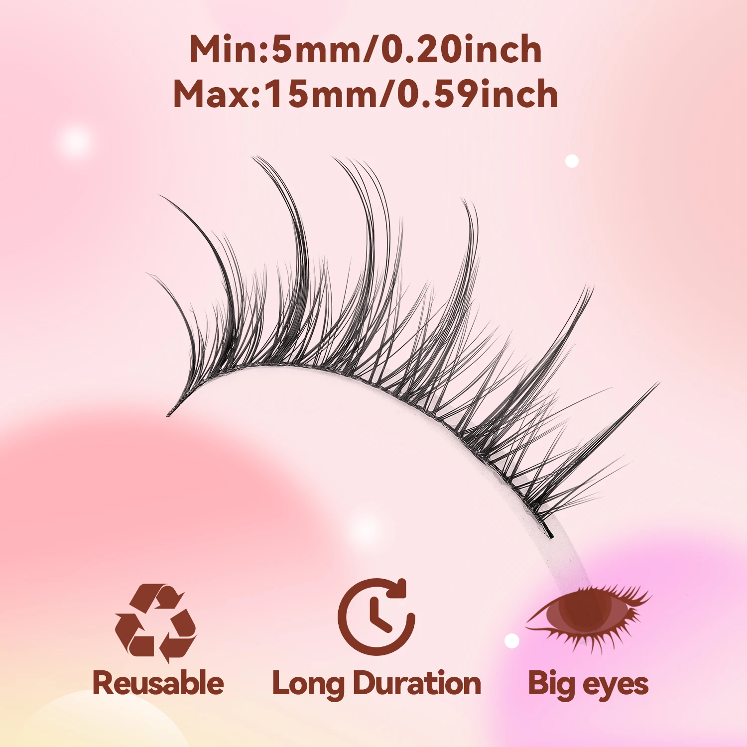 5ペア タイ風つけまつげ つけまつげ リトルデビル 厚めミックスブラッドセンセーション フォトジェニックつけまつげ