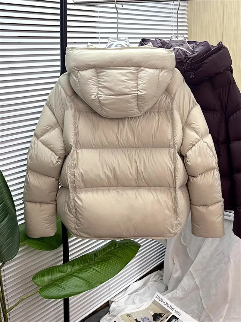 Abrigo de algodón holgado con capucha para mujer, Chaqueta de algodón a la moda para estudiantes, ropa de abrigo gruesa y cálida con bolsillo para invierno