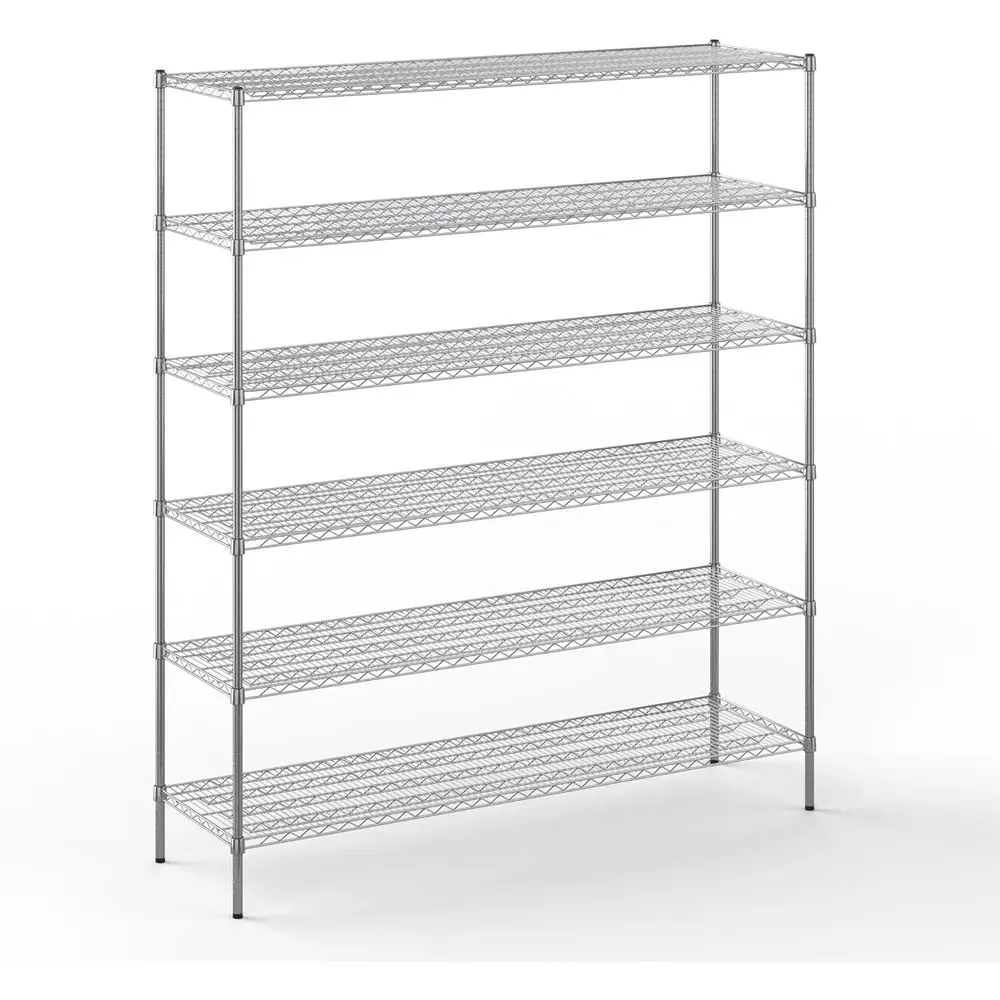 

6-Shelf Heavy-Duty Wire Shelving Unit - 21 Deep, 72 Wide, 86 Height Storage Rack